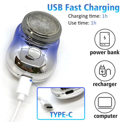 Saudi Deals™  Men's Electric Shaver USB Cordless Rechargeable Unisex